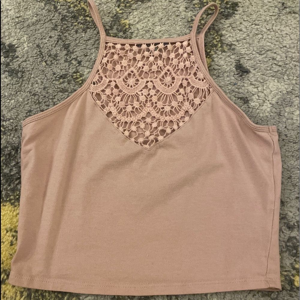 Cropped halter top